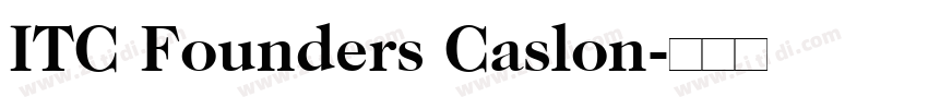 ITC Founders Caslon字体转换